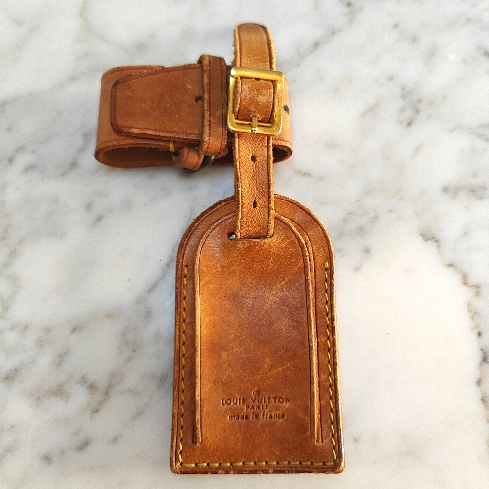 Louis Vuitton Vintage Vachetta Leather Luggage Tag Poignet Loop Buckle | 3 Pcs